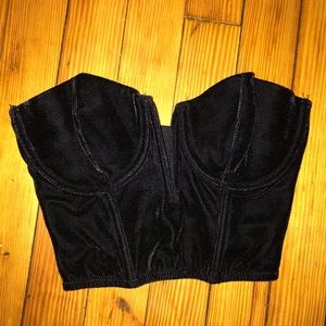 ASOS - VELVET CROPPED CORSET